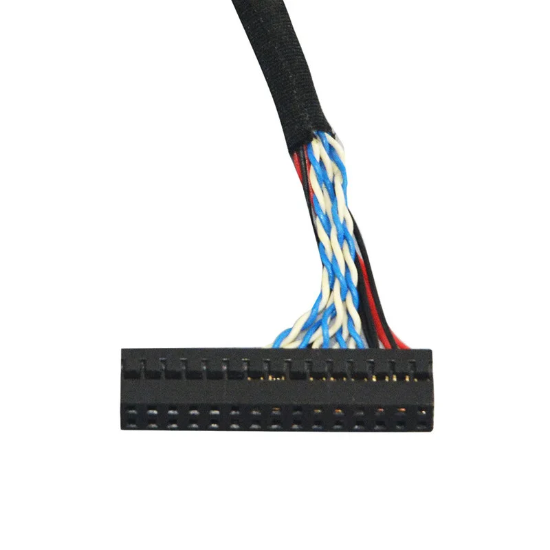 Cable LVDS FIX-D8 de 26cm, 30 Pines, 1 canal, 8 bits, para placa controladora de 18,5 pulgadas, 1366x768, Panel LCD de 8 bits, 18,5 ", M185XW01