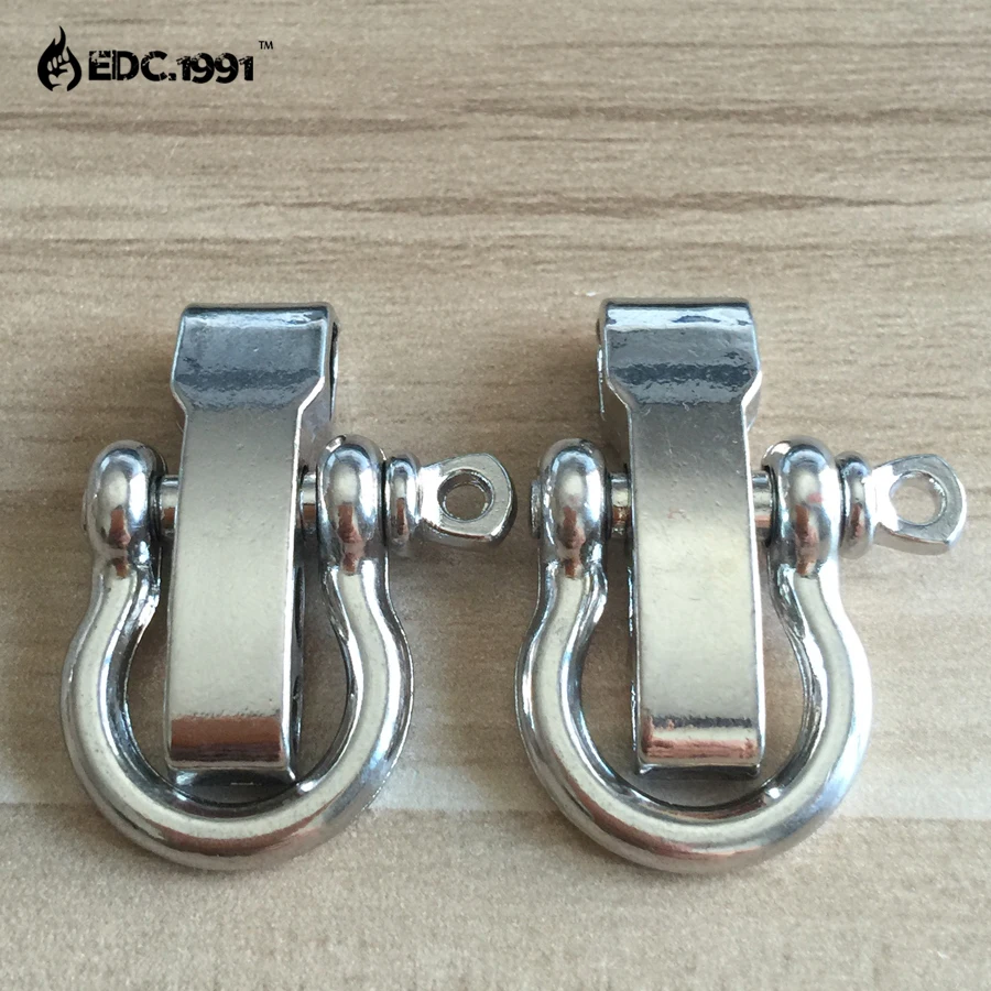 10 PCS O Shape Stainless Steel Adjustable Anchor Shackle Outdoor Camping Emergency Rope Survival Paracord Bracelet Buckle EDC