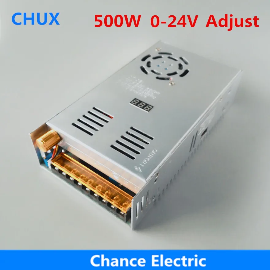 

CHUX DC Power Supply 20A 0-24V Adjustable Voltage Transformer Stabilization Switching Power Supply With Digital Display 500W