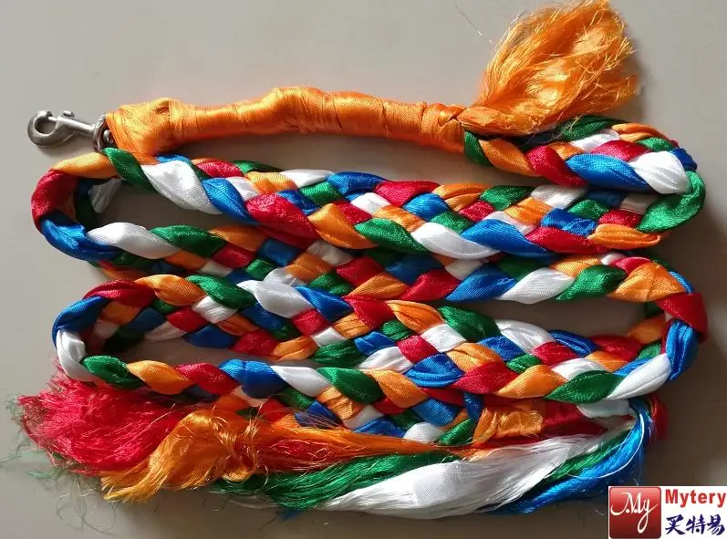 L037-1 Dog leash Colorful Hada knotted leads for Tibetan Mastiff 2.3m-2.4mm length cute gift for Zang`ao Pet lead