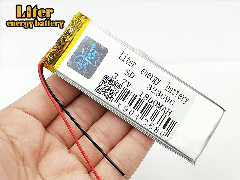 323696 3,7 V 1800mAh Lipo reemplazo de la batería de litio recargable para MP4 mp5 dvd gps cámara digital tableta PC batería externa