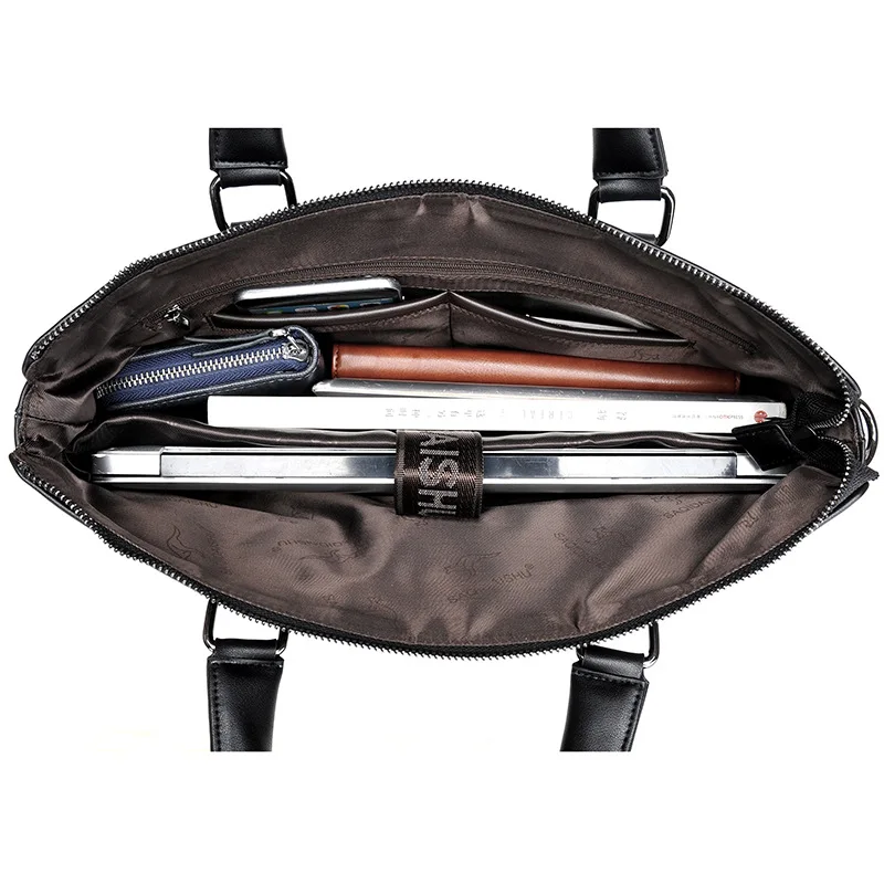 Imagem -06 - Maleta de Couro Masculina Bolsas de Escritório Bolsa para Laptop Bolsa para Computador2023