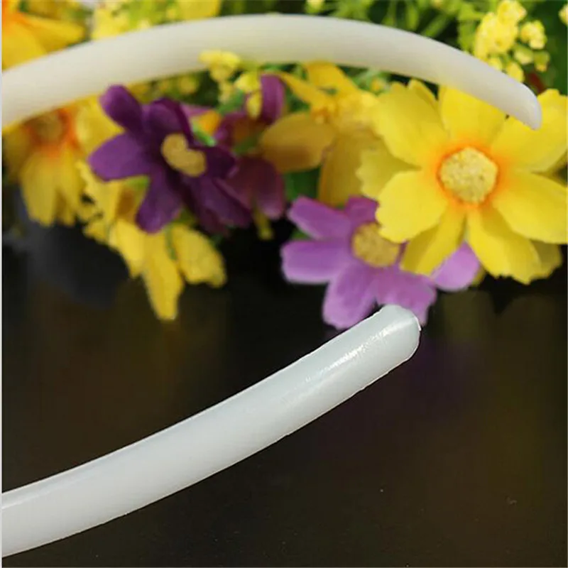 12Pcs/pack 10MM Width White Plain Girls Headband Trendy Plastic Hair Band DIY Craft For Women Girls Wholesale