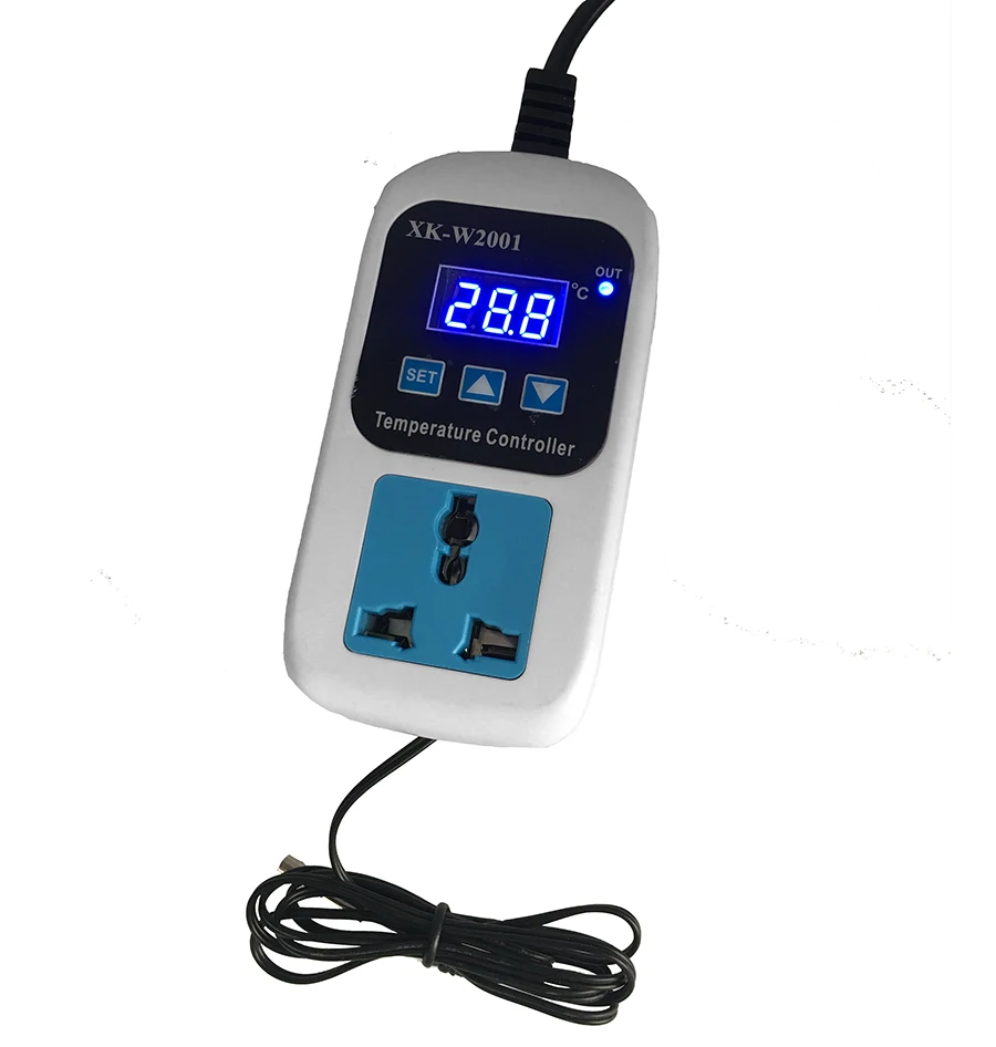 Temperature Controller Electronic Thermostat Thermocouple Great Thermostat LED Digital Display Breeding with Socket AC 90V~250V