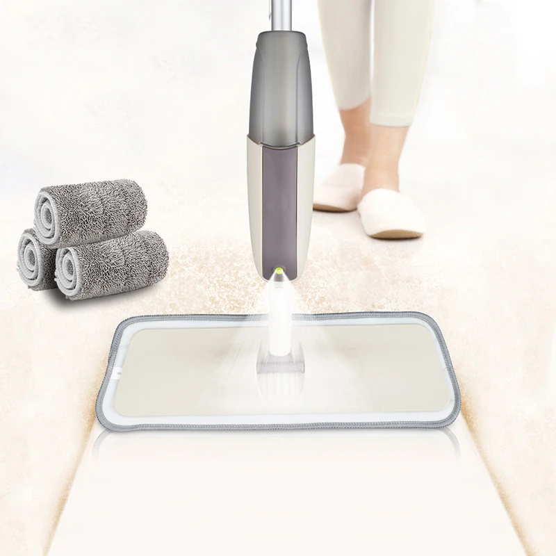 Hand-Free Washing Water Spray Mop Detachable Sweeping Bathroom Living Room Household Microfiber Mat Wet And Dry Cleaning Tool