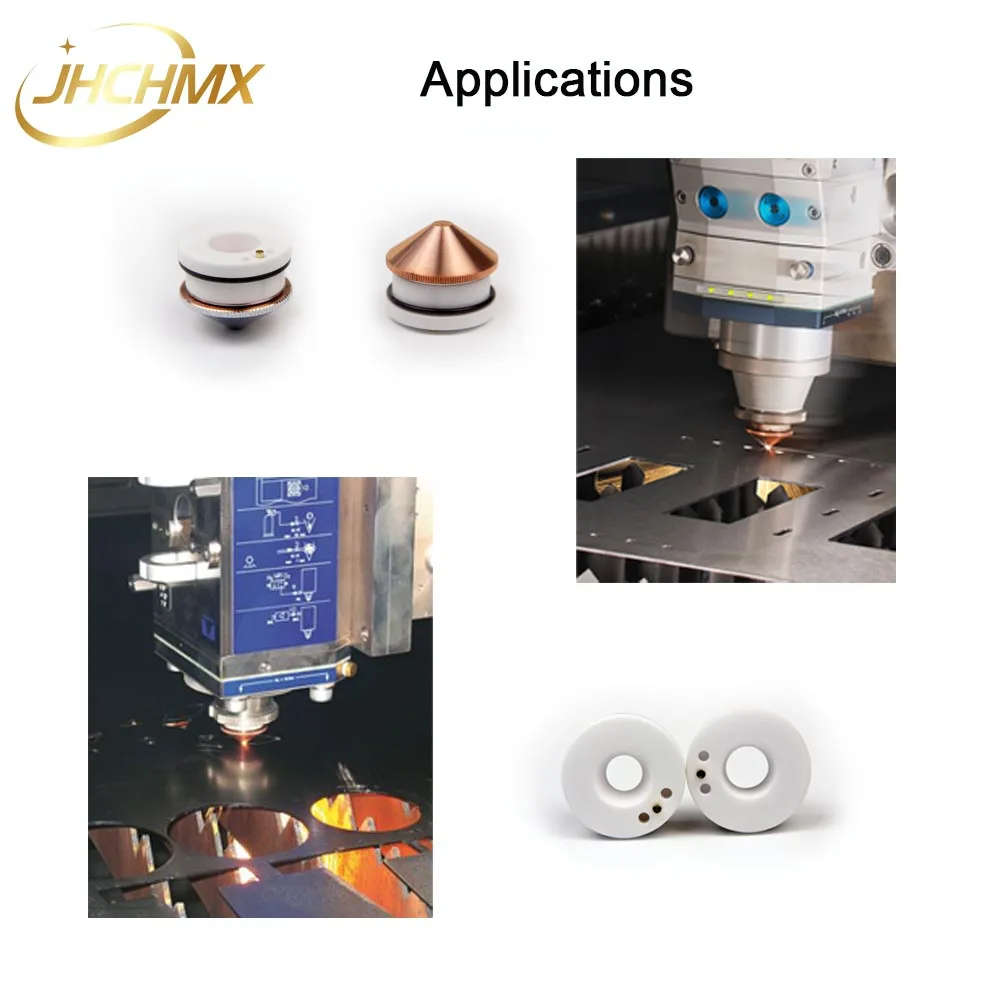 JHCHMX WSX Laser Ceramic Nozzles Holder KTB2 CON P0571-1051-00001 Dia.28mm M11 For Precitec HSG Fiber Laser Cutting Head