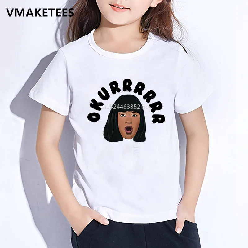 Kids Summer Short Sleeve Girls & Boys T shirt Children Hip Hop Rapper Cardi B Print T-shirt Funny Casual Baby Clothes,HKP5260