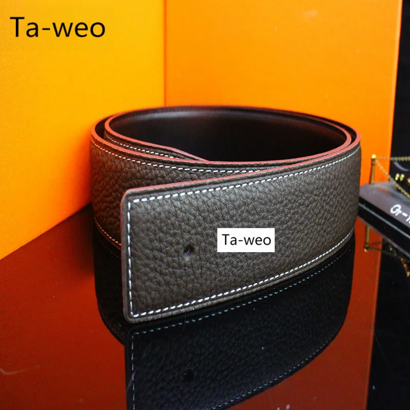 (No Buckle, Only Belt) Fashion Casual Unisex Genuine Leather Belts For Women Designer Belts Men High Quality