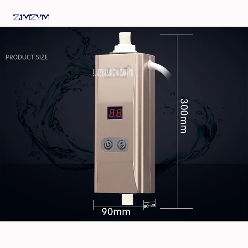 DLH-RM02 Bawah aliran inlet air keran air panas tankless instan Dapur pemanas air pemanas Listrik kran shower mandi Pemanas