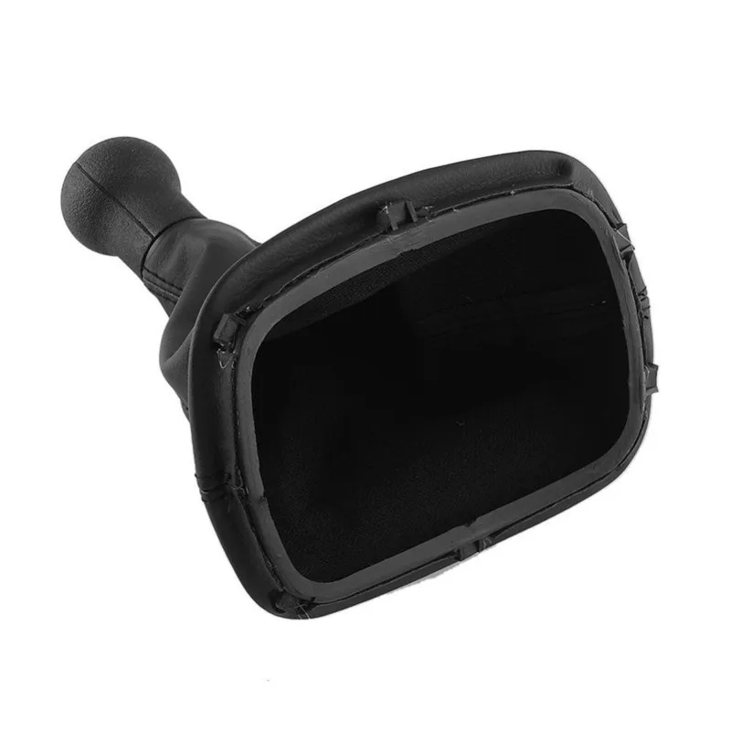 5 / 6 Speed Car Wooden Gear Shift Knob Lever Shifter Gaiter Boot Cover Black Leather Case For Volkswagen VW Passat B5 1998-2004