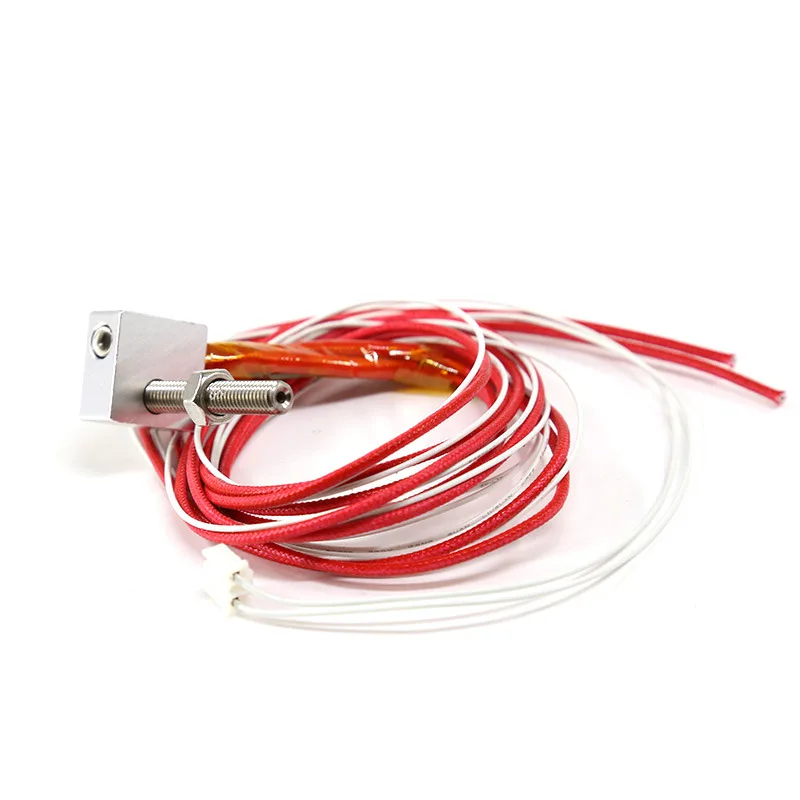 Anet a6 a8 e10 e12 MK8 hotend extruder I3 kits+2pcs 0.4mm nozzles+M6 30/40mm throat tubes 12V 40W for DIY 3d printer part
