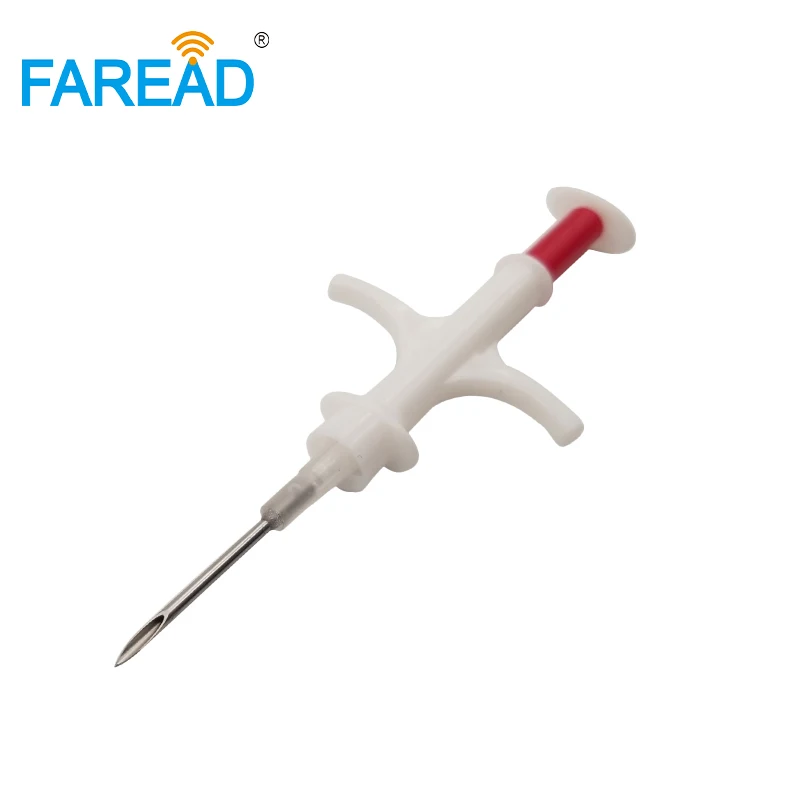 2.12*12mm Iniettore di Vetro FDX-B Microchip Siringa Rfid per Animali Domestici Cane Tag Animale Lettore di Scanner Chip Iniettabile Impianto All'ingrosso