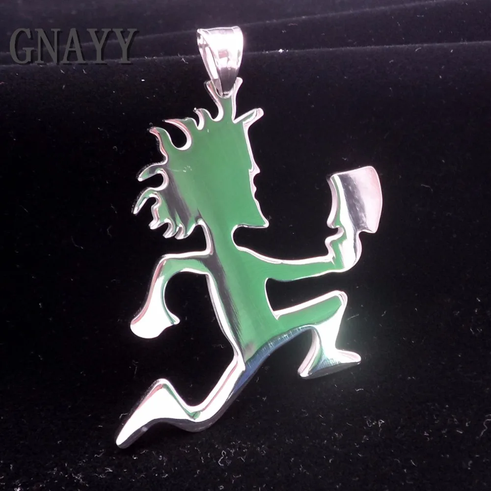 

GNAYY JEWELRY Large 2 inch Hatchetman Charms ICP Hatchet Man Pendant Juggalo Grade Stainless Steel Pendant Necklace 30 inch