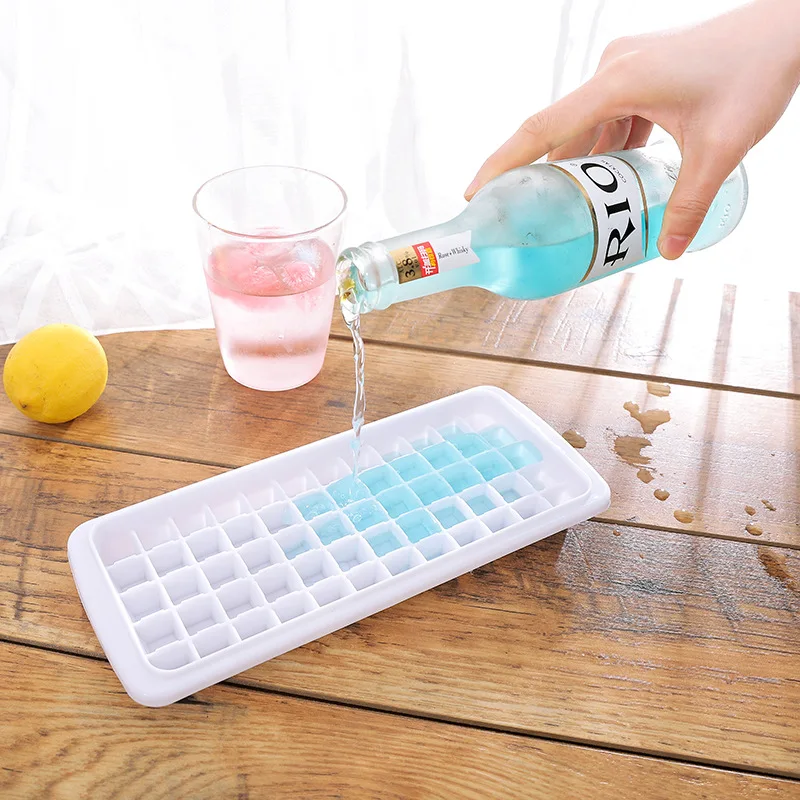 12/48/60 Grids Ice Cube Tray Plastic Ice Cube Maker Sphere Mold for Cocktail Juice Whiskey Ice Cube Tray With Lid Kitchen Tool