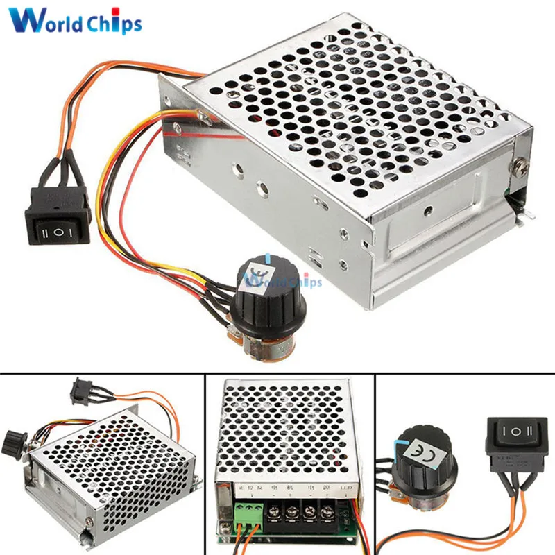 DC 10-50V 40A Motor Speed Controller PWM Motor 12V/24V/36V/48V Inverted Switch CW CCW Reversible Pulse Driver 10V-50V