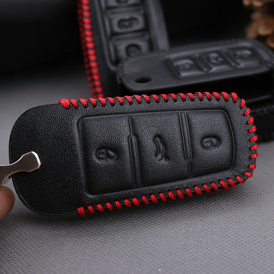 Leather Car Key Case Cover For Vw Volkswagen CC Passat CC b6 b7 Protection Key Shell Skin Bag Only case