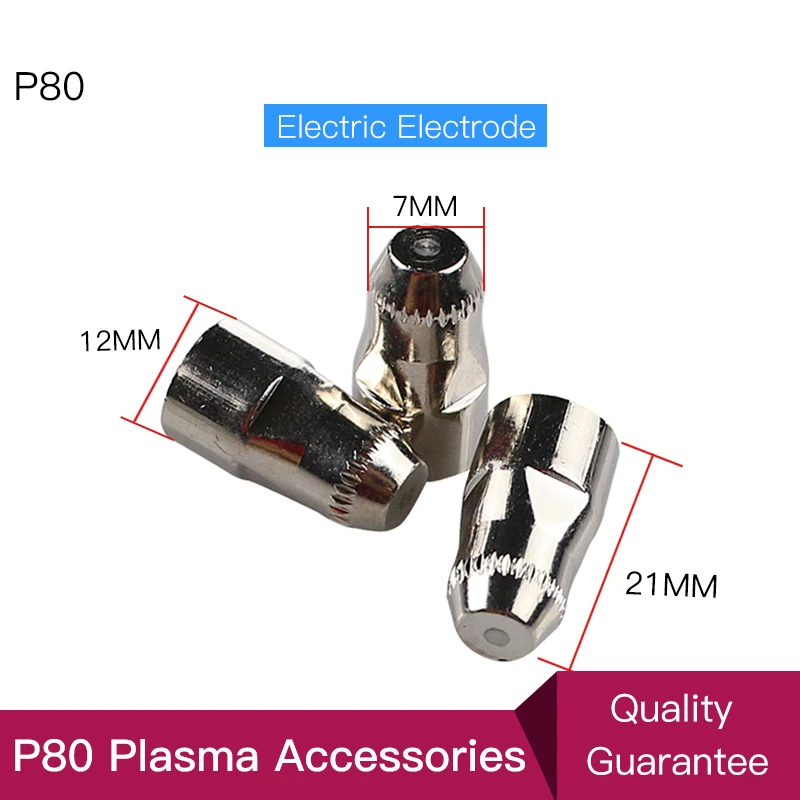 P80 invertido cnc cortador de plasma consumível tocha de corte plasma bico de ar eletrodo plasma ponta da tocha de corte 100pk