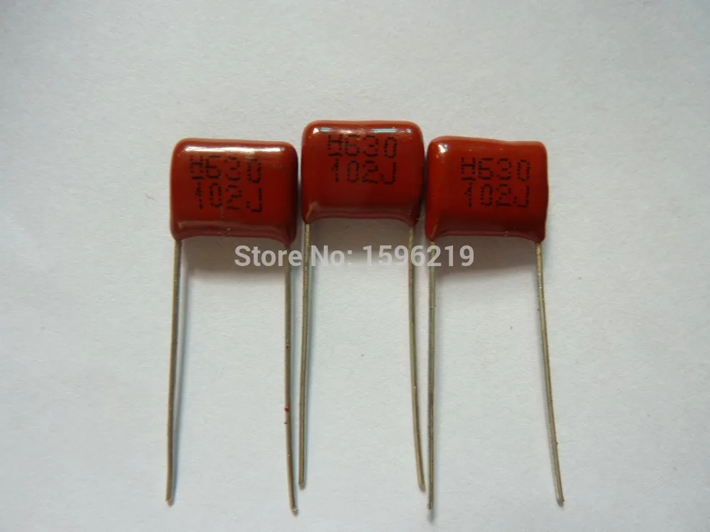 

50pcs CBB 102 630V 102J CBB13 0.001UF 1nF P10 Metallized Polypropylene Film Capacitor