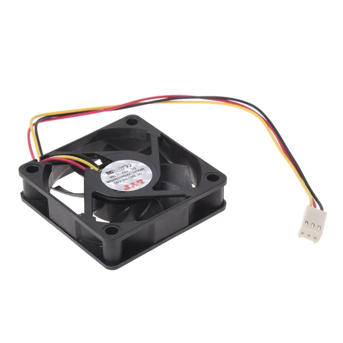 60mm 6cm DC 12V 3 Pin Computer Case CPU Cooler Cooling Fan Black 2 Pcs
