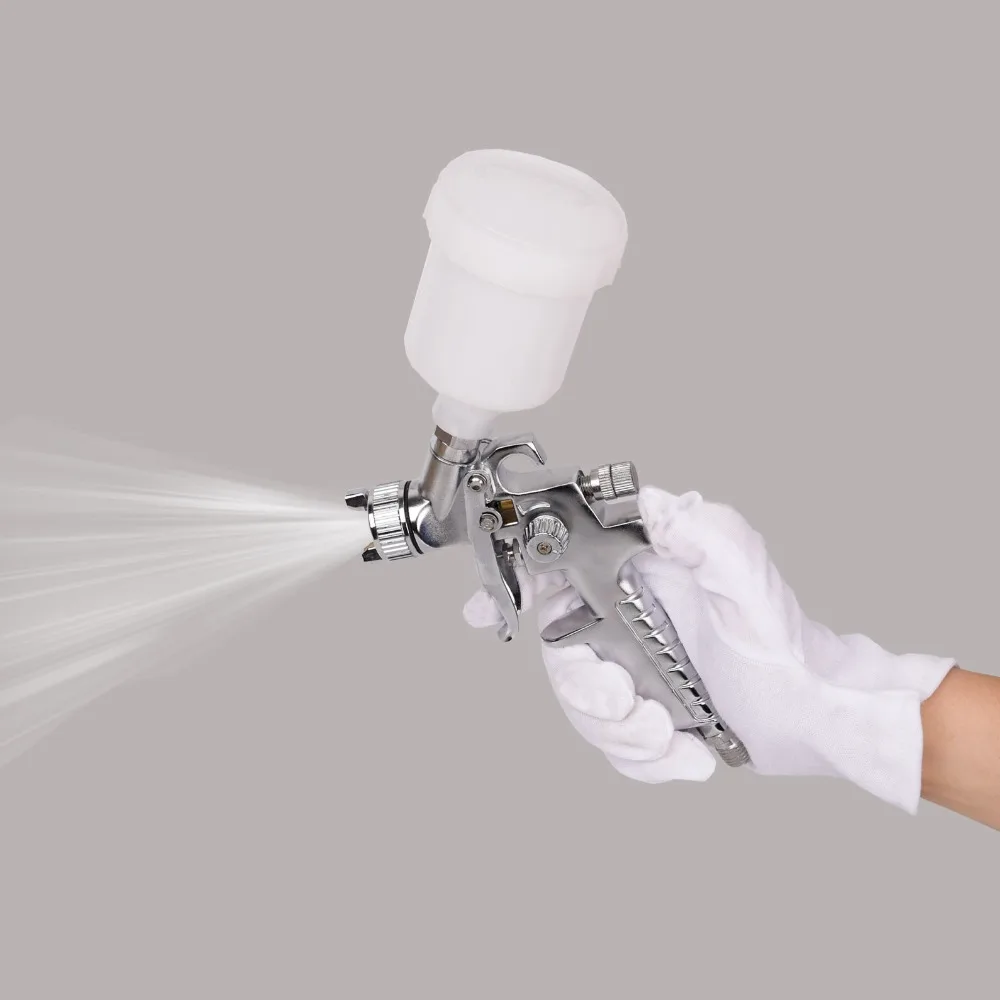 RONGPENG HVLP Touch Up Spray Gun Car Refinish Gun 1.0mm 125cc Automotive Surface Repair Painting Mini Air Spray Gun