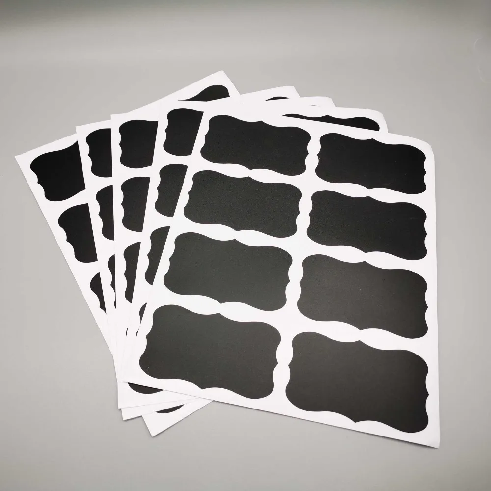 

50pcs/set 5.5x8.5cm Erasable Blackboard Sticker Craft Kitchen Jars Organizer Labels Chalkboard Chalk Board Sticker Black Board