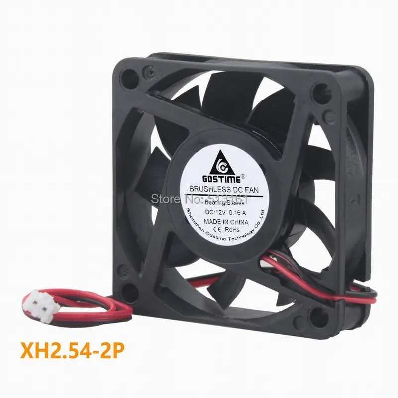 2 Cái/lốc Gdstime 12 V 2Pin 60 mét 6 cm 12 V DC Fan 60x60x15 mét trường hợp Cooler