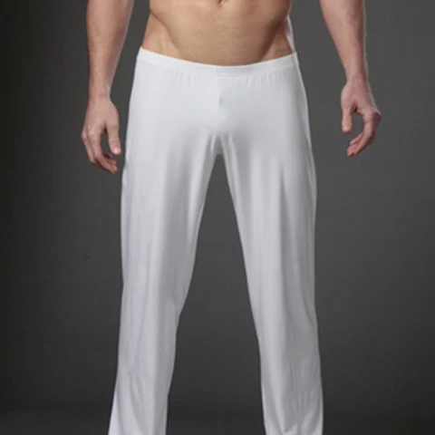 white sweatpants men's pure  Men's pajama pants Pure cotton  Sports casual pants  All season Wear