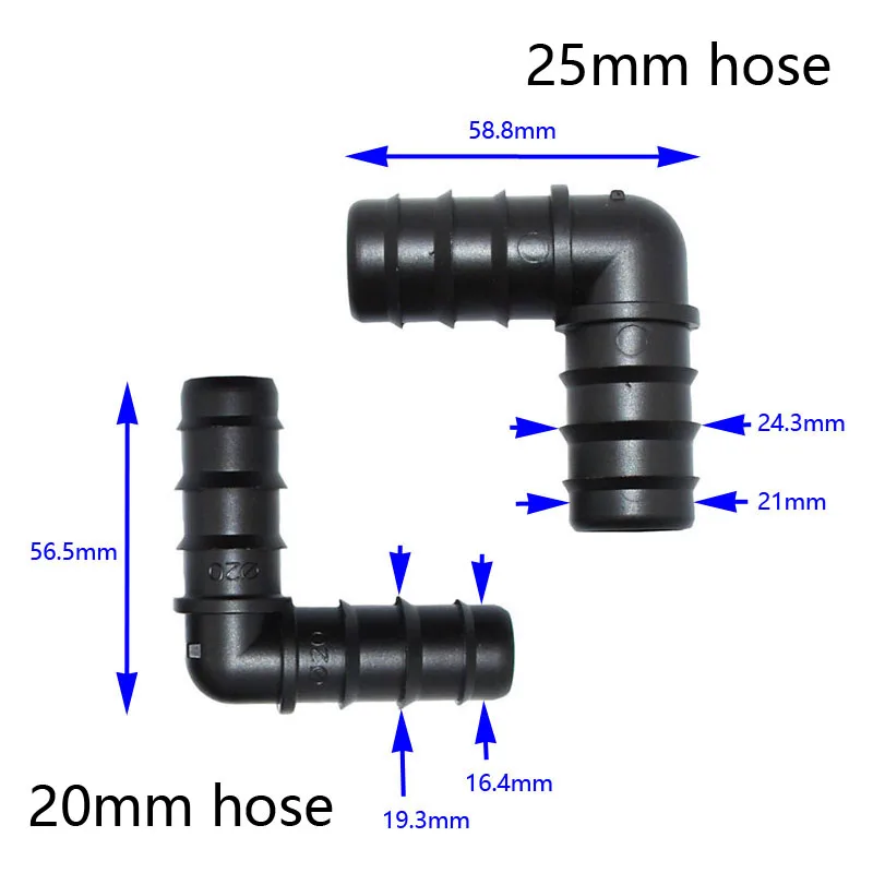 Nawadnianie 1/2 wąż kolanko Barb 3/4 kolano 90 stopni naprawa węża złącze Adapter do systemu nawadniania złączki 4 szt.