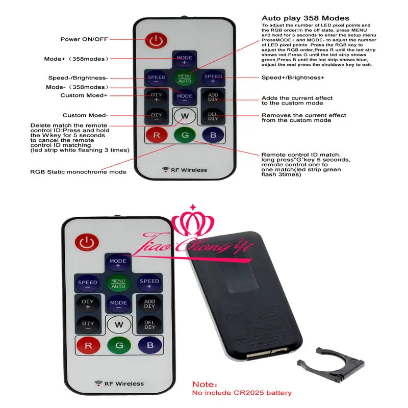 14key 2017 5-24V RF LED Remote Controller for WS2811 WS2812B LED Strip Light