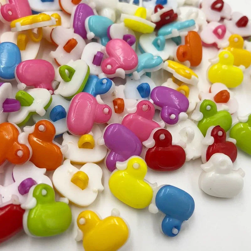 100pcs  Duck Plastic Buttons backhole DIY buttons sewing appliques PT35