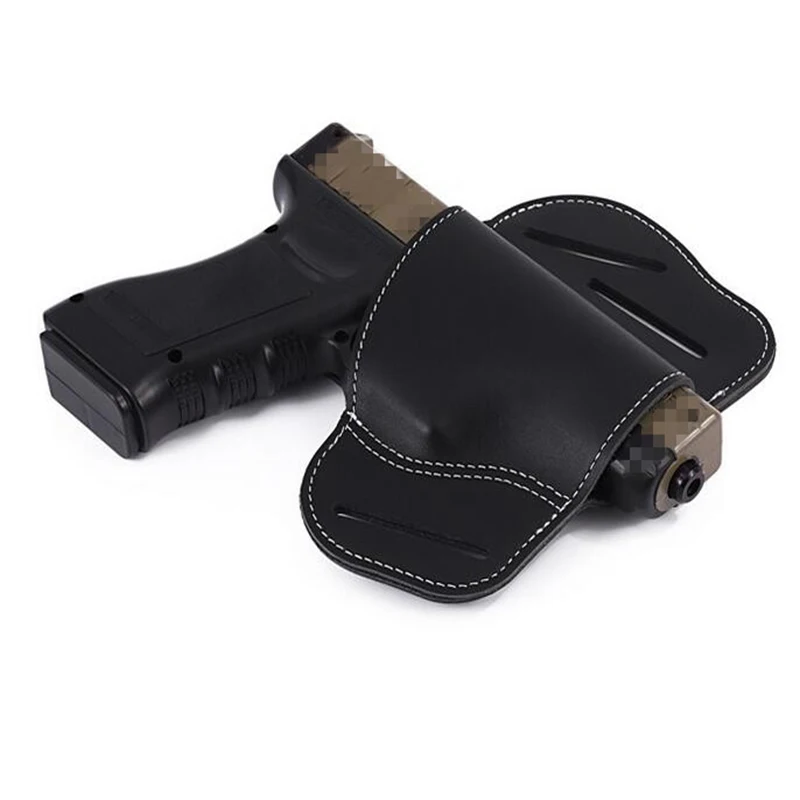 Rechterhand lederen pistoolholster Tactische pistoolriemholster voor universeel pistool Glock Sig Sauer pistool