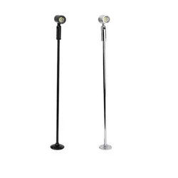 1W LED Picture Light Desk Lighting Stand Pole Lamp Spotlight Jewelry/Phone Store Showcase Display Case Silver/Black Shell