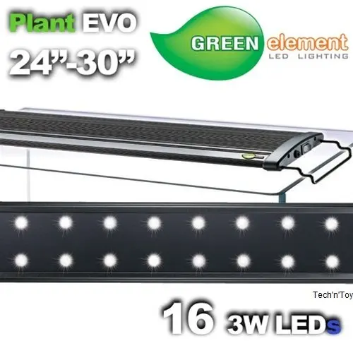 

Green Element EVO 24"-30" LED Aquarium Light Fixture - Plant 16x3W