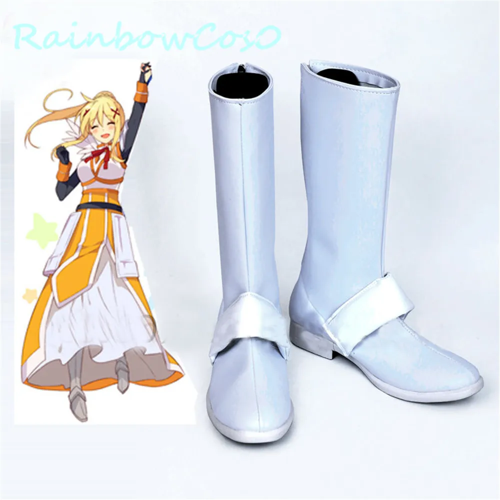 RainbowCos0 Cosplay Schuhe KonoSuba Gott Segen auf Diese Wunderbare Welt Dunkelheit Stiefel Anime Spiel Halloween