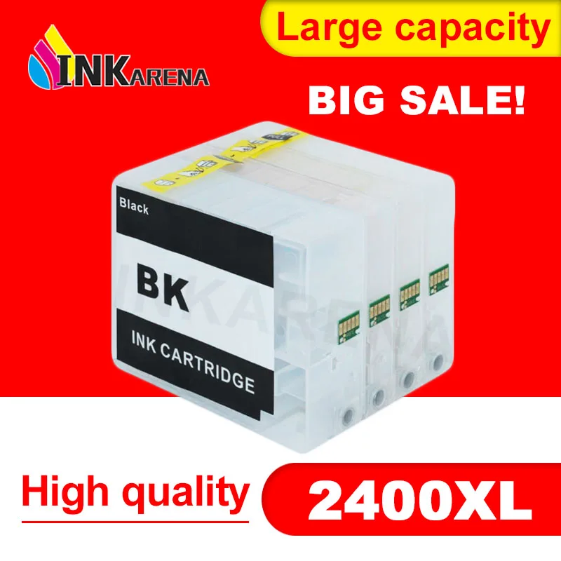 4PCS PGI2400 PGI2400XL Refillable Cartridge With Chip For Canon PGI-2400 MAXIFY IB4040 MB5040 MB5340 Inkjet Printer Empty Kit