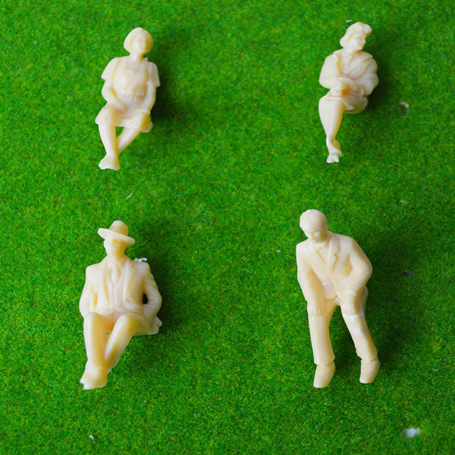 50 teile/los Architektur 1:25 1:30 Maßstab 1:87 ABS Kunststoff Haut Farbe Figuren Alle Sitzende Modellbau Zug Layout Menschen – Detail 8