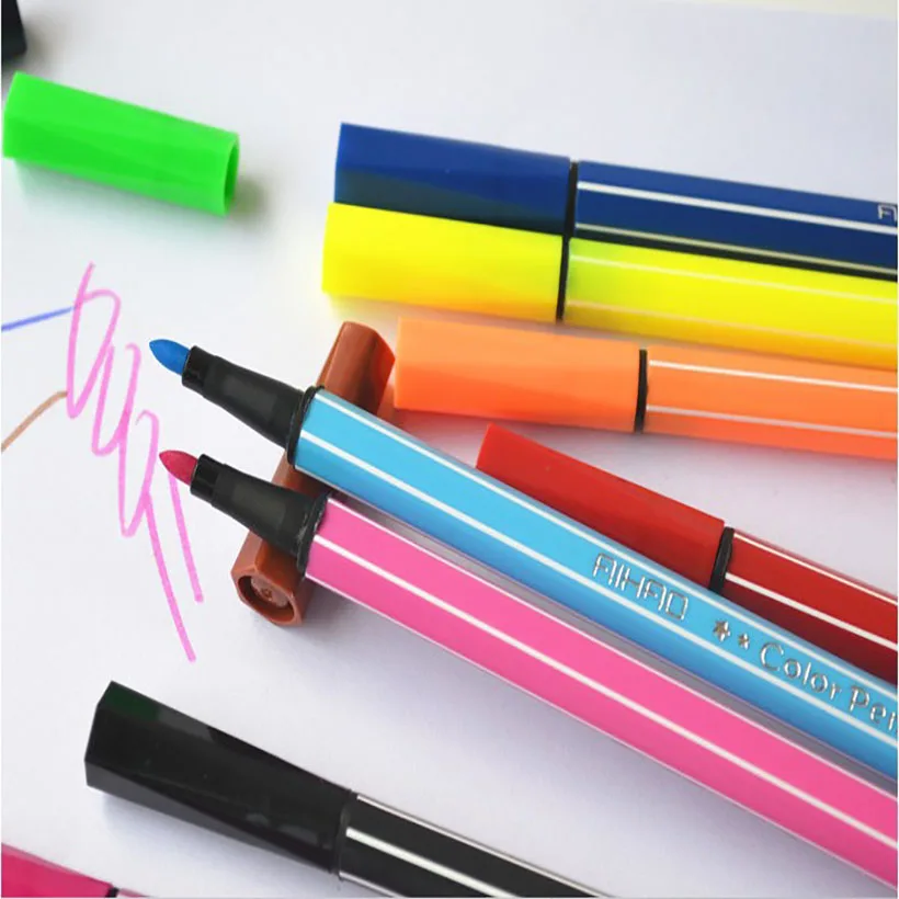 

18Pcs/Set 18 Colors Washable Watercolor Pens Marker Painting Pen Children Drawing Kids Art Pen Supplies