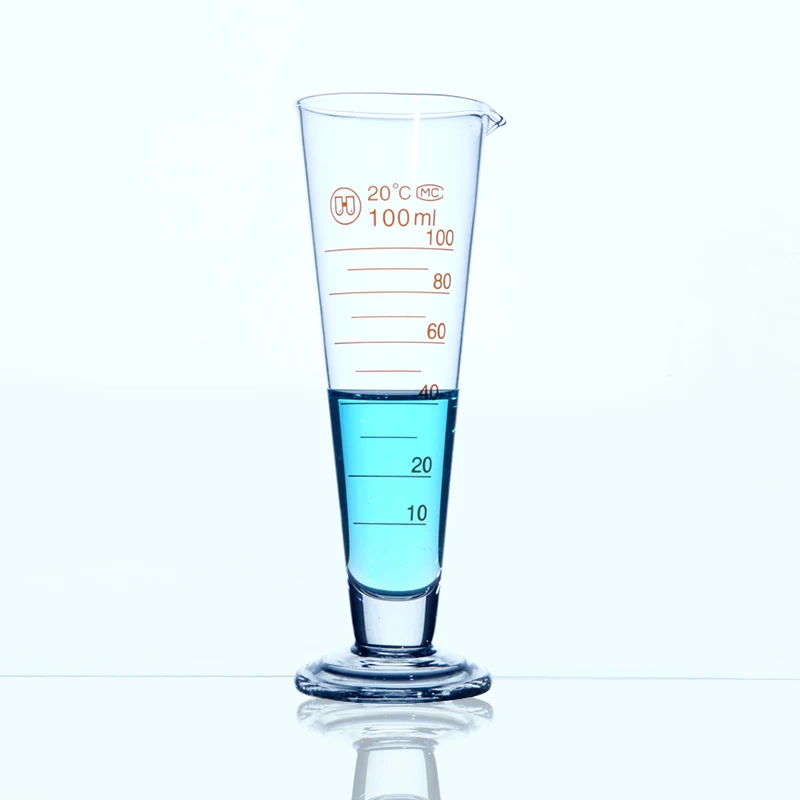 6pcs/set Chemistry Conical measuring glass Graduated conical measuring cylinder Borosilicate Glass Laboratory supplies