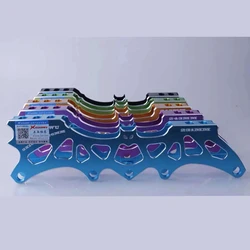 [3*110mm 4*80mm] 243mm Inline FSK Slalom Skate Frame, Inline Speed Skating Base, Multi-Purpose, Boot Nail Distance 150-195mm