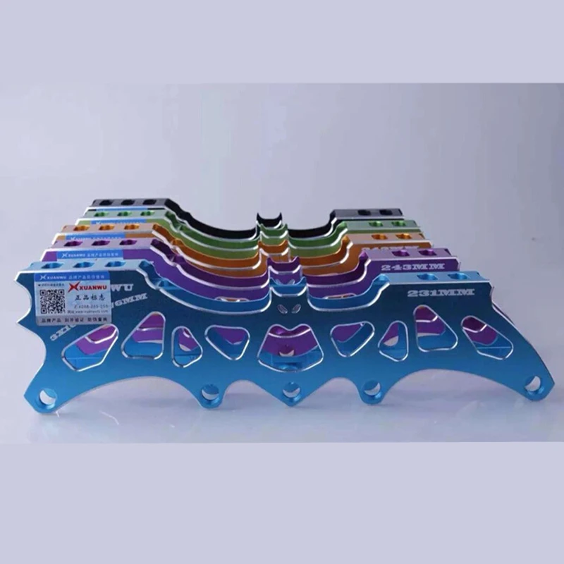 [3*110mm 4*80mm] 243mm Inline FSK Slalom Skate Frame, Inline Speed Skating Base, Multi-Purpose, Boot Nail Distance 150-195mm