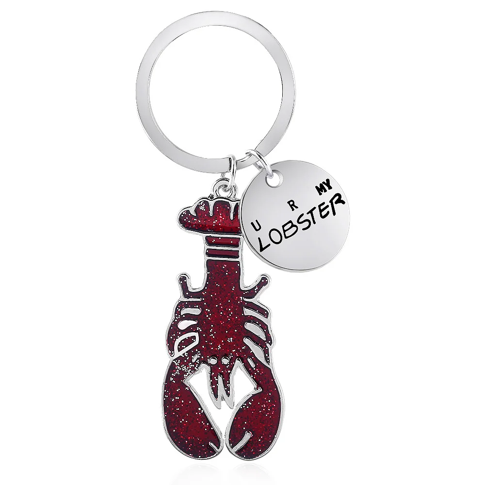 New Style TV show Friends You're My Lobster Keychain Red Lobster Pendant Key Chain Women Men Car Keyring Best friend Gift