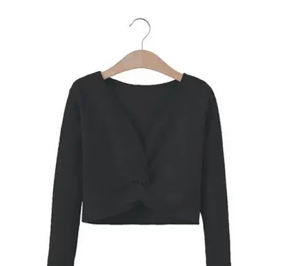 Suéter de Ballet de terciopelo para niñas, Bolero moderno para niños, Top envolvente de baile, novedad