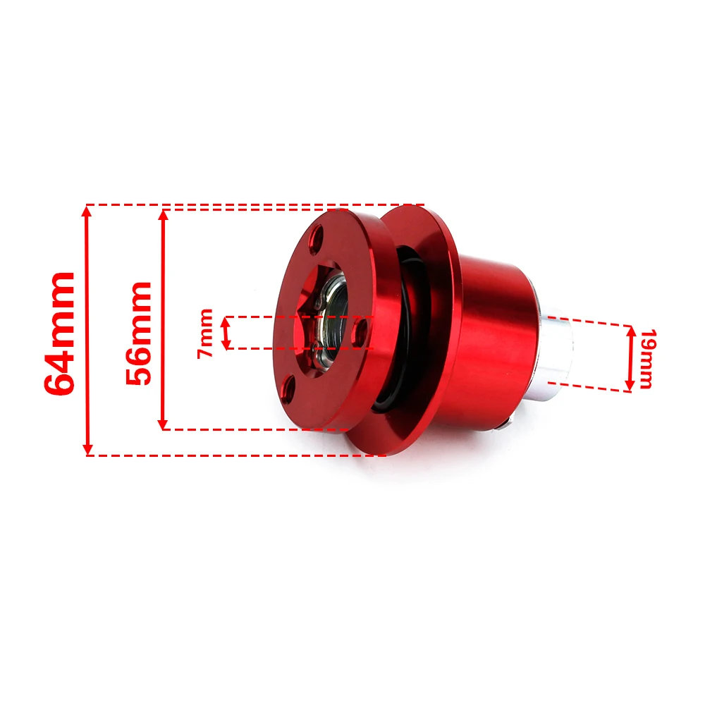 3/4inch Shaft or 360 Pull Ring Universal Aluminum Steering Wheel Quick Release Disconnect Hub for Most Car YC101451-52