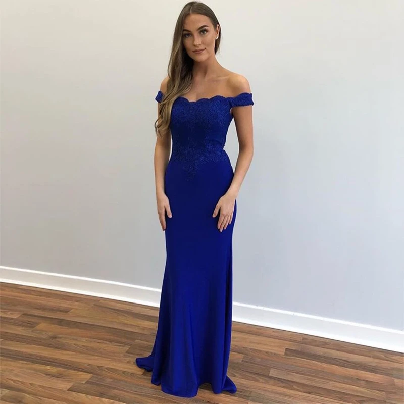 Long Mermaid Evening Dresses Multi Color Floor Length Off The Shoulder 2019 Hot Sale Women Formal Party Dresses Robe De soiree