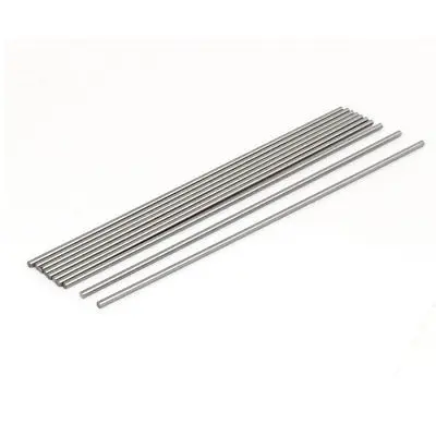 3 millimetri di Diametro 200 millimetri di Lunghezza HSS Rotonda Albero Asta Bar Tornio Strumenti Grigio 10pcs