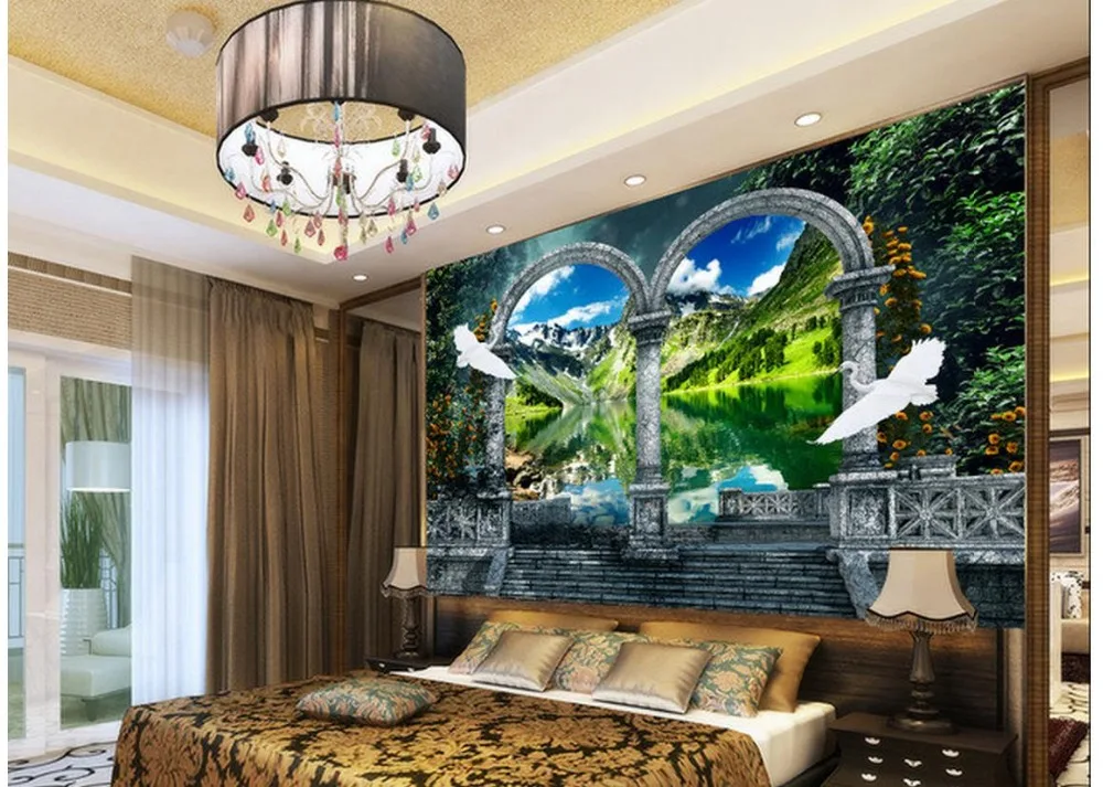 custom 3d wallpaper Secret Garden Wonderland 3D stereoscopic TV backdrop landscapes Home Decoration