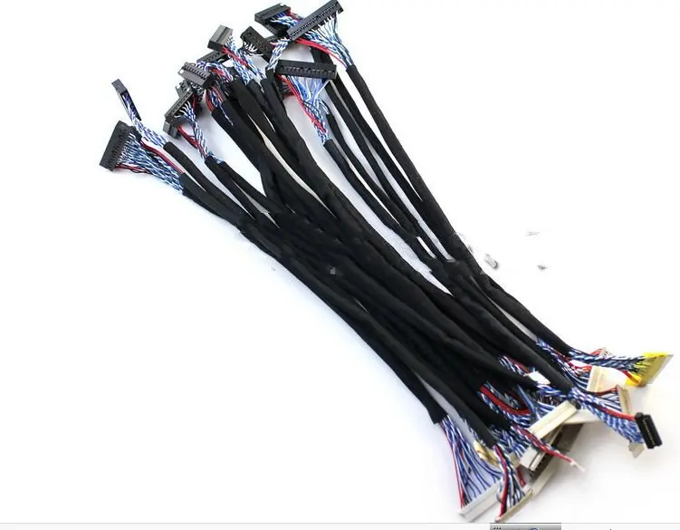 18pcs/set Most Used Universal LVDS Cable for LCD Panel Support 14-26 inch Screen Package Sale Free Shipping