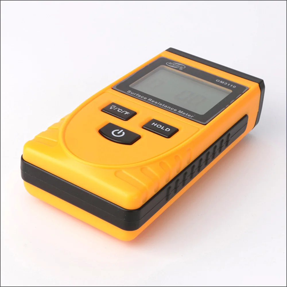 BENETECH Surface Resistance Meter Handheld Earth Resistance Meter Measuring Instrument Static Detector GM3110