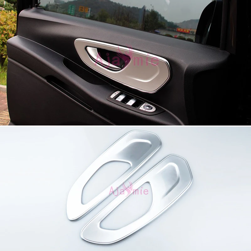 

For Mercedes Benz V Class Vito W447 2014 2015 2016 2017 2018 Interior Door Handle Bowl Insert Trim Chrome Car Styling Accessory