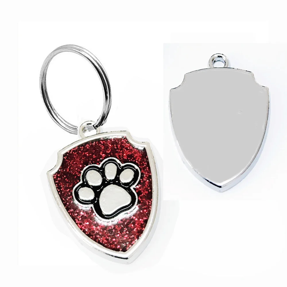 

1000 pcs/lot Engraved Pet Dog Tags Custom Cat ID Name Tags for Pets Personalized Shield Shape Free Shipping